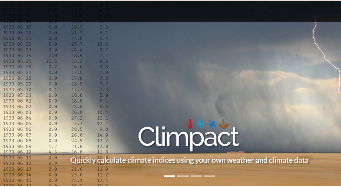 Introduction to Climpact: Generating Climate Indices to Support Climate Services